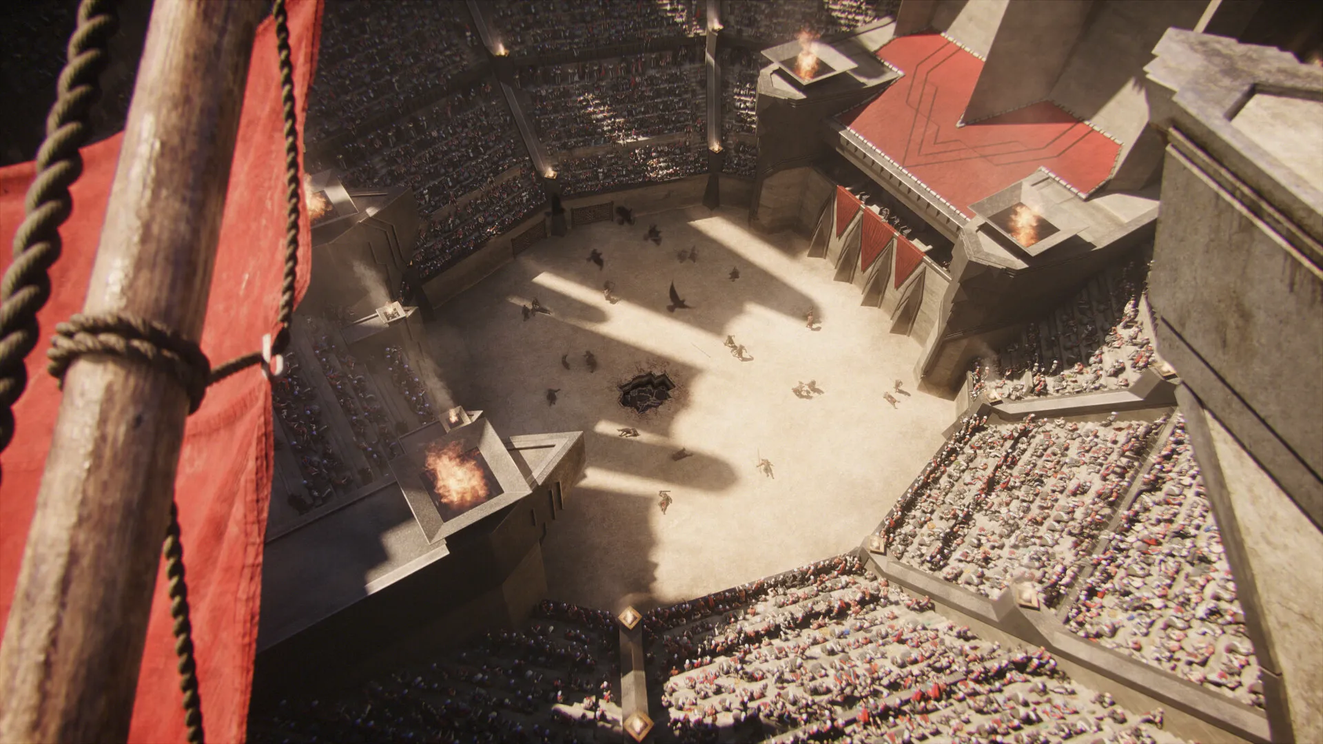 league of legends banner showing the battle arena in noxus